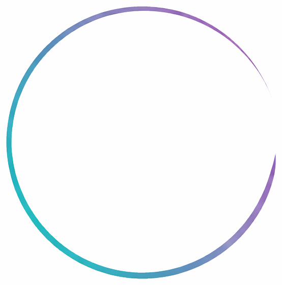 CONTINUE™ mark: a gradient ring flowing from teal into deep purple